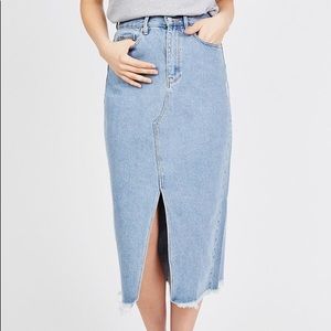 Juicy Couture Distressed Denim Skirt